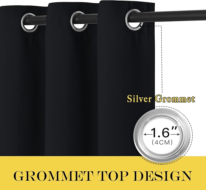 NICETOWN Black Curtain for Patio Door - Image 2