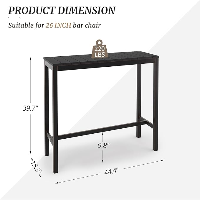 Outdoor Bar Table, Weather Resistant, Hot Tub, Indoor or Outdoor Use - Image 3