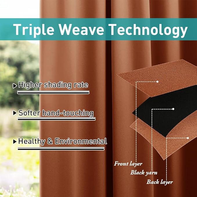 NICETOWN Outdoor Curtain for Patio Waterproof, Thermal Insulated Rustproof - Image 5
