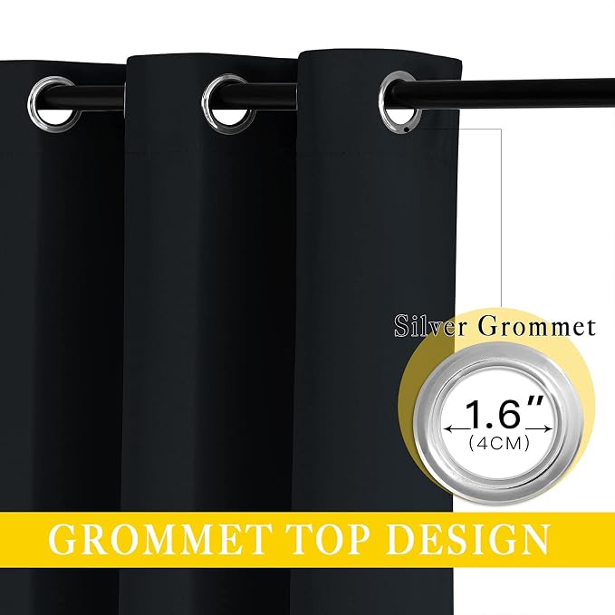 NICETOWN Blackout Curtain for Sliding Glass Door, Grommet Top Thermal Insulated - Image 2