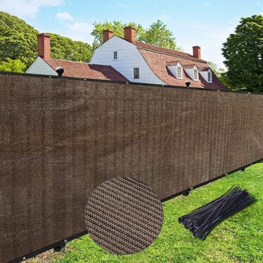 UPGRADE Privacy Fence Screen 5'x10' Brown Outdoor 90% Visibility Blockage 170 by UPGRADE