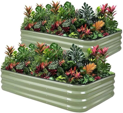 1MORE Raised Garden Bed -5X3X1 Galvanized Planter Box by 1MORE