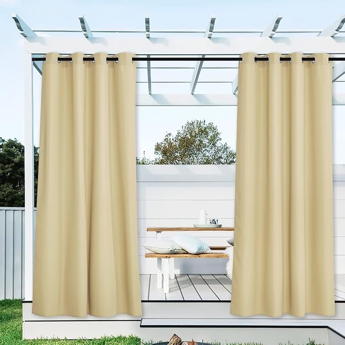 NICETOWN 2 Panels Outdoor Curtains by NICETOWN