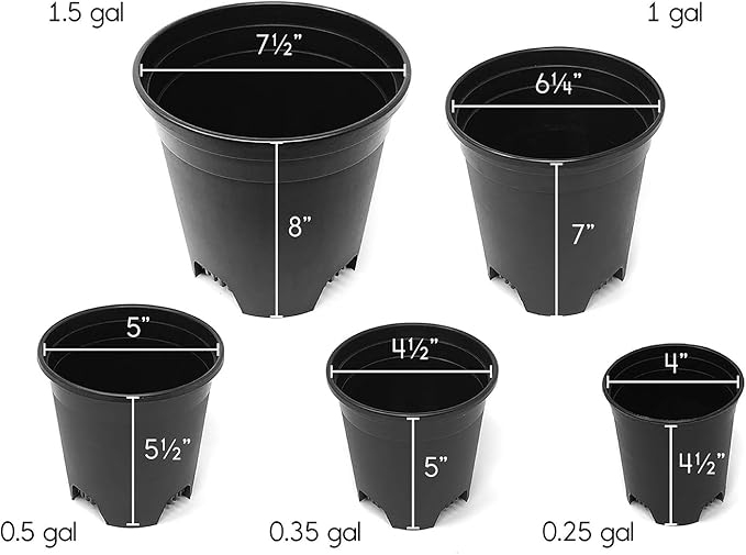 Wholesale Nursery Pot in Bulk 30-Pack 1.5 Gallon Plastic Planters - Image 4