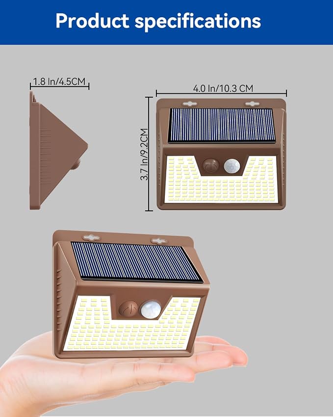 Peasur Solar Lights Outdoor Motion Sensor Waterproof, 3 Modes Security Wall - Image 7