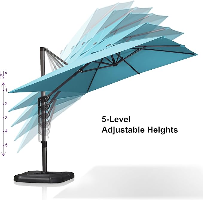 PURPLE LEAF 9'×11.5' Cantilever Patio Umbrella - Image 4