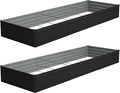 Vengarus 2 Pack 12x4x1FT Galvanized Raised Garden Bed Kit, Outdoor Metal by Vengarus