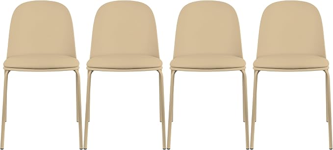 2xhome Parent Modern Stackable Armless Dining Chair | Plastic Shell Seat by 2xhome