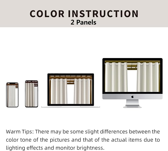 Waterproof Outdoor Curtain W105 x L95 - Image 5