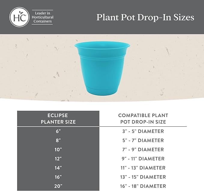 The HC Companies 8 Inch Eclipse Round Planter Pots - Image 6
