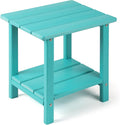 Adirondack Outdoor Side Table, 2-Tier Sturdy Patio End Table Weather Resistant by Apolimi