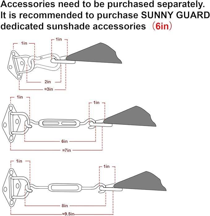 SUNNY GUARD Custom Size 12'x12'x17' Terra Red Sun Shade Sail Right Triangle UV - Image 3