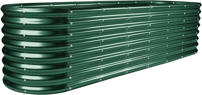 Land Guard 8×2×2ft Galvanized Raised Garden Bed Kit, Raised Garden Boxes Outdoor by LandGuard