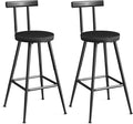 Bar Stools, Metal Frame, Adjustable Feet, Easy Assembly, by MAHANCRIS