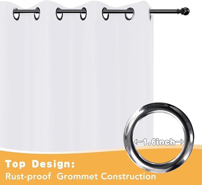 HolidayIdeas Outdoor Curtains for Patio Waterproof, 2 Panels - Image 4