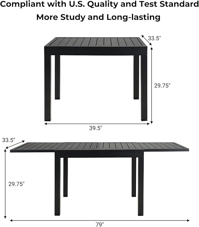 Grand patio 5-Piece Outdoor Dining Set - Image 3