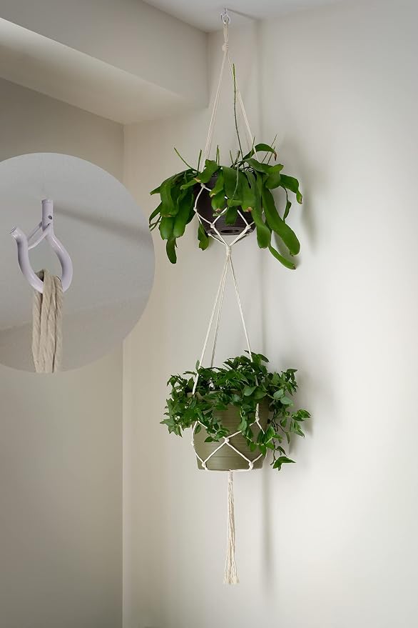 PlusRoc 30 Pack Ceiling Hooks for Hanging Plants Outdoor String Lights Heavy - Image 3