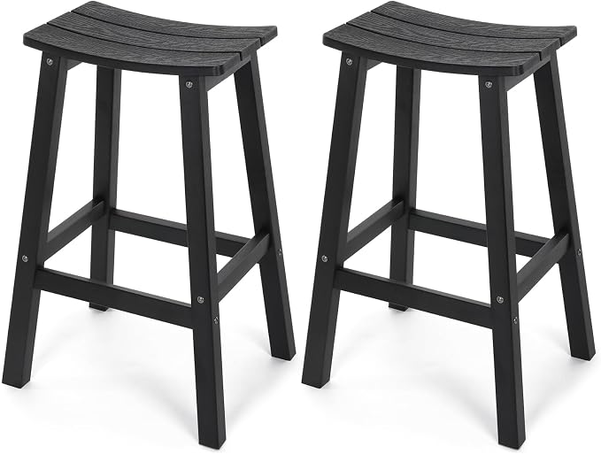 Stoog All-Weather Bar Stools Set of 2, Low Maintenance, by Stoog