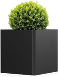 Large Metal Square Planter 24" L x 24" W x 24" H, Heavy Duty Black Large by Gardenaire