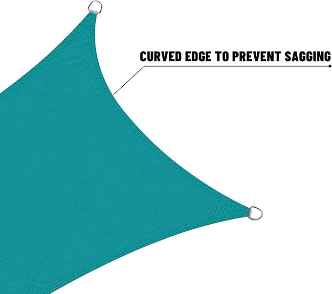 LOVE STORY Right Triangle 7'x8'x10.6' Waterproof Sun Shade Sail Canopy UV Block - Image 8