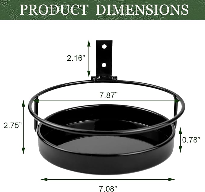ARTORA Wall Mounted Plant Holder, 2 Pack Metal Flower Pot Wall Hanging Shelf - Image 4