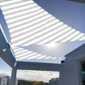 SUNNY GUARD Sun Shade Sail 12'x12'x12' Triangle Grey-White UV Block Sunshade by SUNNYGUARD