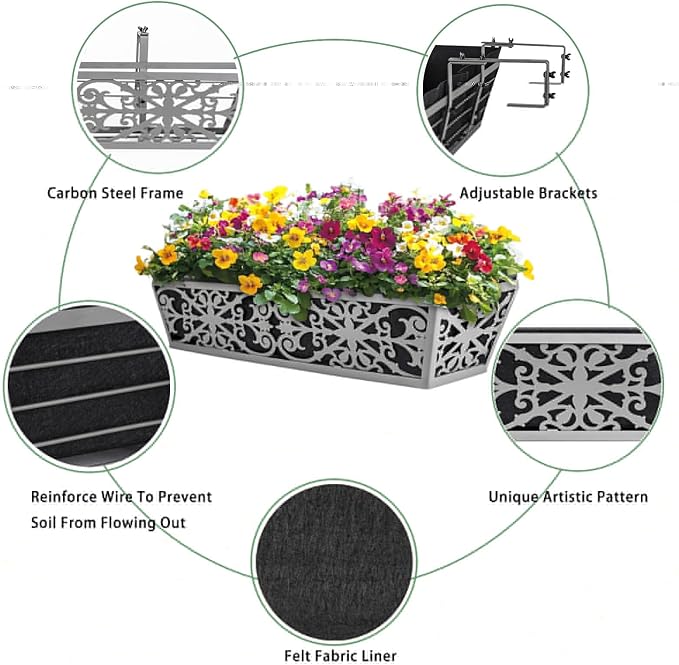 2 Pack 30 Inch Window Boxes Planter - Image 3
