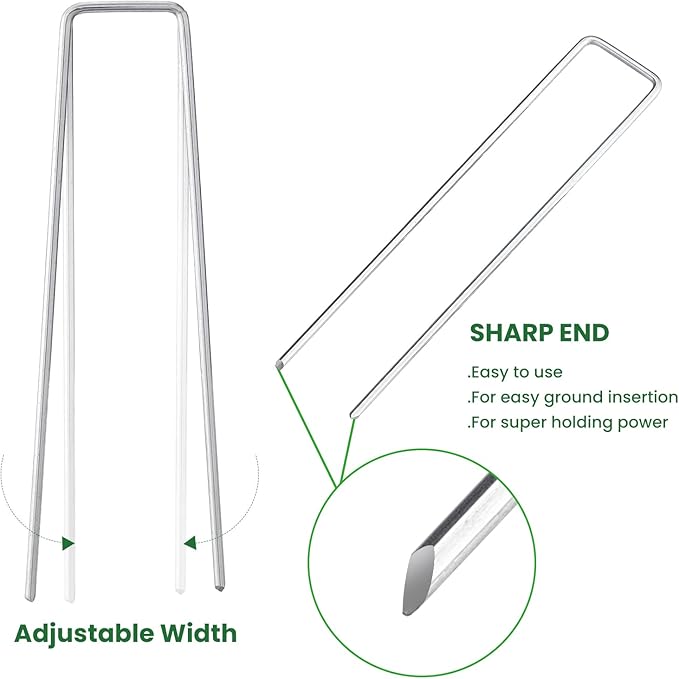 6 Inches Landscape Staples, Garden Stakes Securing Pegs - Image 2