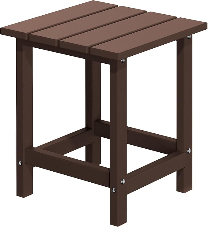 MUCHENGHY Adirondack Outdoor Side Table, 14.7" Patio Side Table Weather by MUCHENGHY