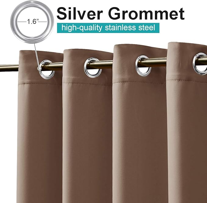 NICETOWN Bedroom Curtain 84 inches Long, Thermal Insulated Light Blocking - Image 2