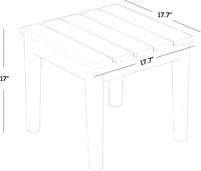 WestinTrends Ashore Outdoor Patio Modern Adirondack Side Table, Dark Brown - Image 3