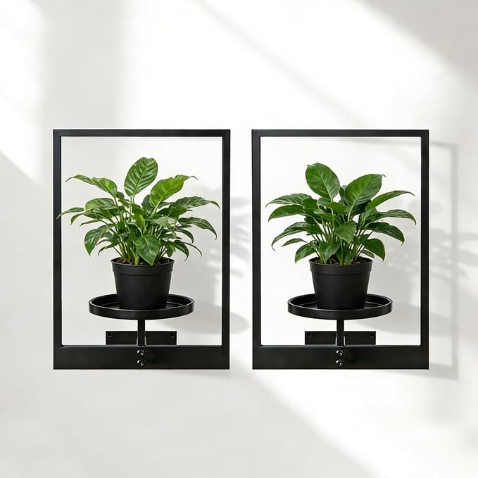 Wall Hanging Plant Stands Planter Shelves, Indoor Outdoor Window Plant Hanger - Image 8