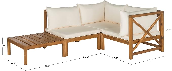 SAFAVIEH Outdoor Collection Lynwood Outdoor Sectional Sofa - Image 3