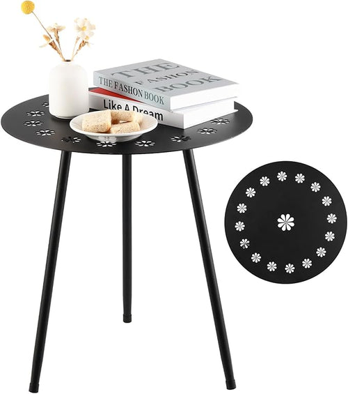 18 Inch Outdoor Side Table Patio Round Tables by PartyZealot