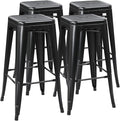 Yaheetech 30 Inch Metal Bar Stools Set of 4, Bar Height Backless Bartools by Yaheetech