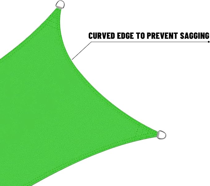 LOVE STORY Right Triangle 5'x6'x7.8' Waterproof Sun Shade Sail Canopy UV Block - Image 8