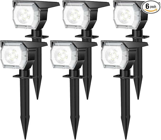 EIUIO Solar Outdoor Lights, 3 Lighting Modes Solar Spot Lights Outdoor by Lightupyourlife