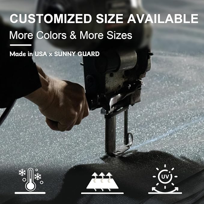 SUNNY GUARD Sun Shade Sail 10' x 16' Rectangle Graphite Grey UV Block Sunshade - Image 8