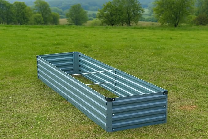 2 Pack 6x1.5x1FT Galvanized Raised Garden Bed Kit, Outdoor Metal Planter Box - Image 2