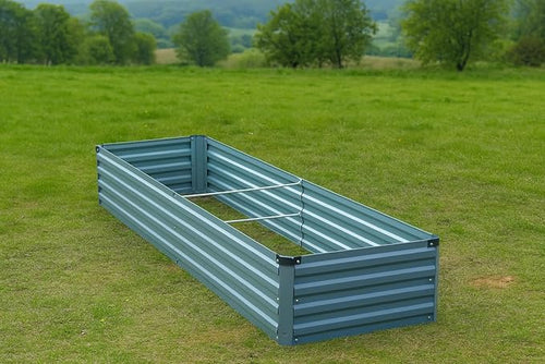 2 Pack 6x1.5x1FT Galvanized Raised Garden Bed Kit, Outdoor Metal Planter Box - Image 2