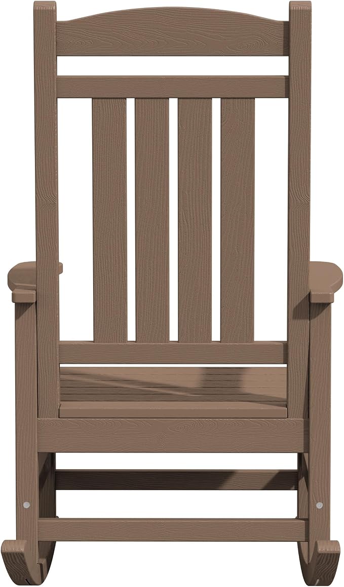 KINGYES Outdoor Rocking Chair Set of 2, High Density Polyethylene Patio Rocking - Image 12