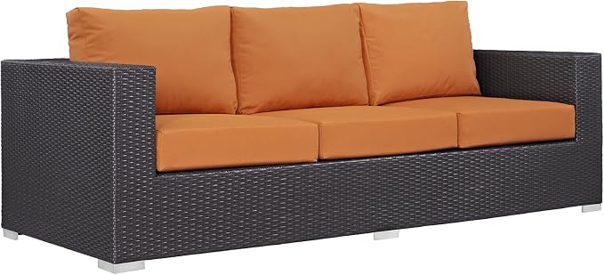 Modway Convene Wicker Rattan Outdoor Patio Sofa by Modway