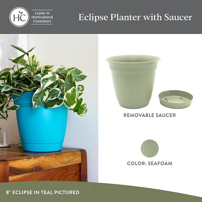 The HC Companies 10 Inch Eclipse Round Planter Pots - Image 2