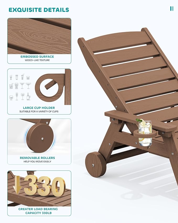 SERWALL HDPE Chaise Lounge Set of 2 - Image 4