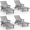 Patio Chaise Lounge Chair Set of 4, Oversized Lounge Chair Outdoor by THOEOE