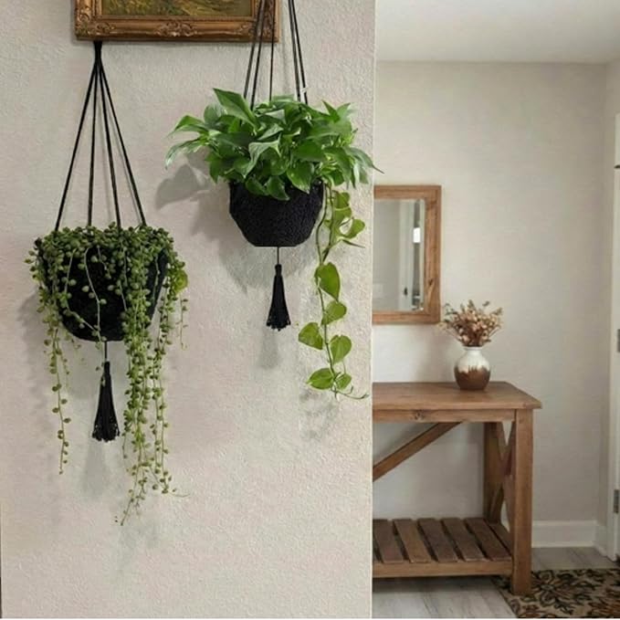 Shappy 2 Pack Jute Crochet Long Plant Hanger - Image 4