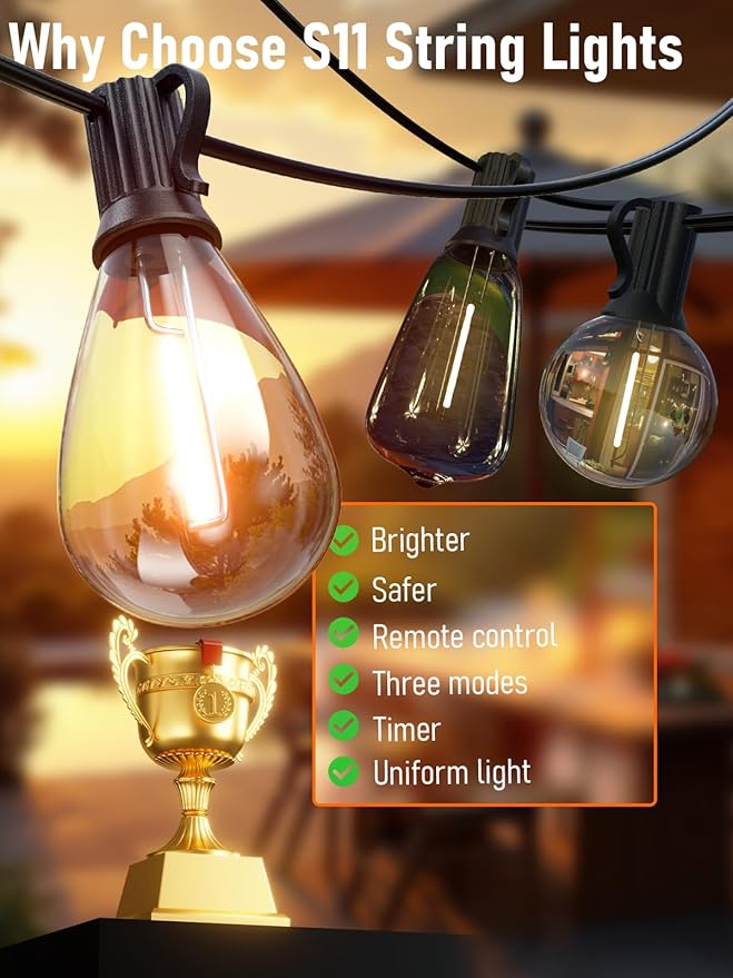 luckystyle 50FT LED Outdoor String Lights - Image 3