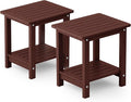 YEFU Outdoor Side Table for Patio: 16" HIPS Weather by YEFU