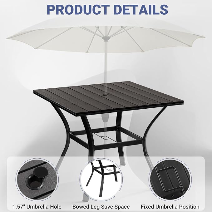 LEVELEVE 5 Piece Outdoor Patio Dining Set - Image 3