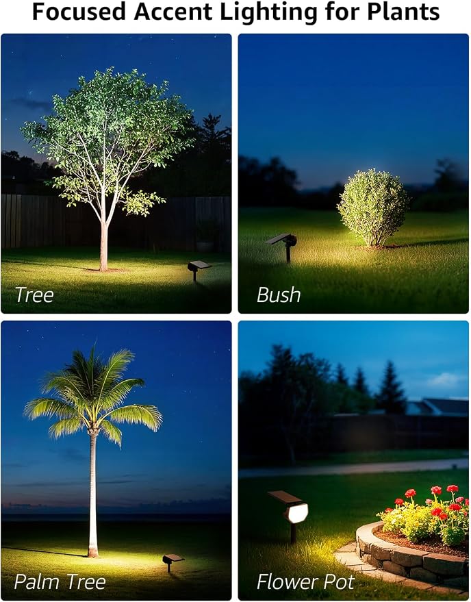 Lepro Solar Decorative Spot Lights 4 Pack, Warm White Accent Lights - Image 3